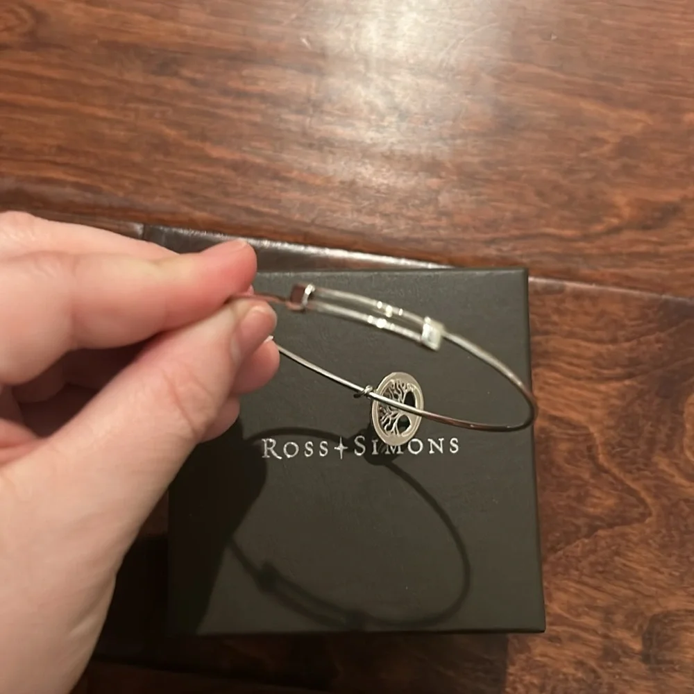 NWT Italian Tree of Life Sterling Silver Adjustable Bangle Bracelet Ross-Simons - Picture 4 of 4